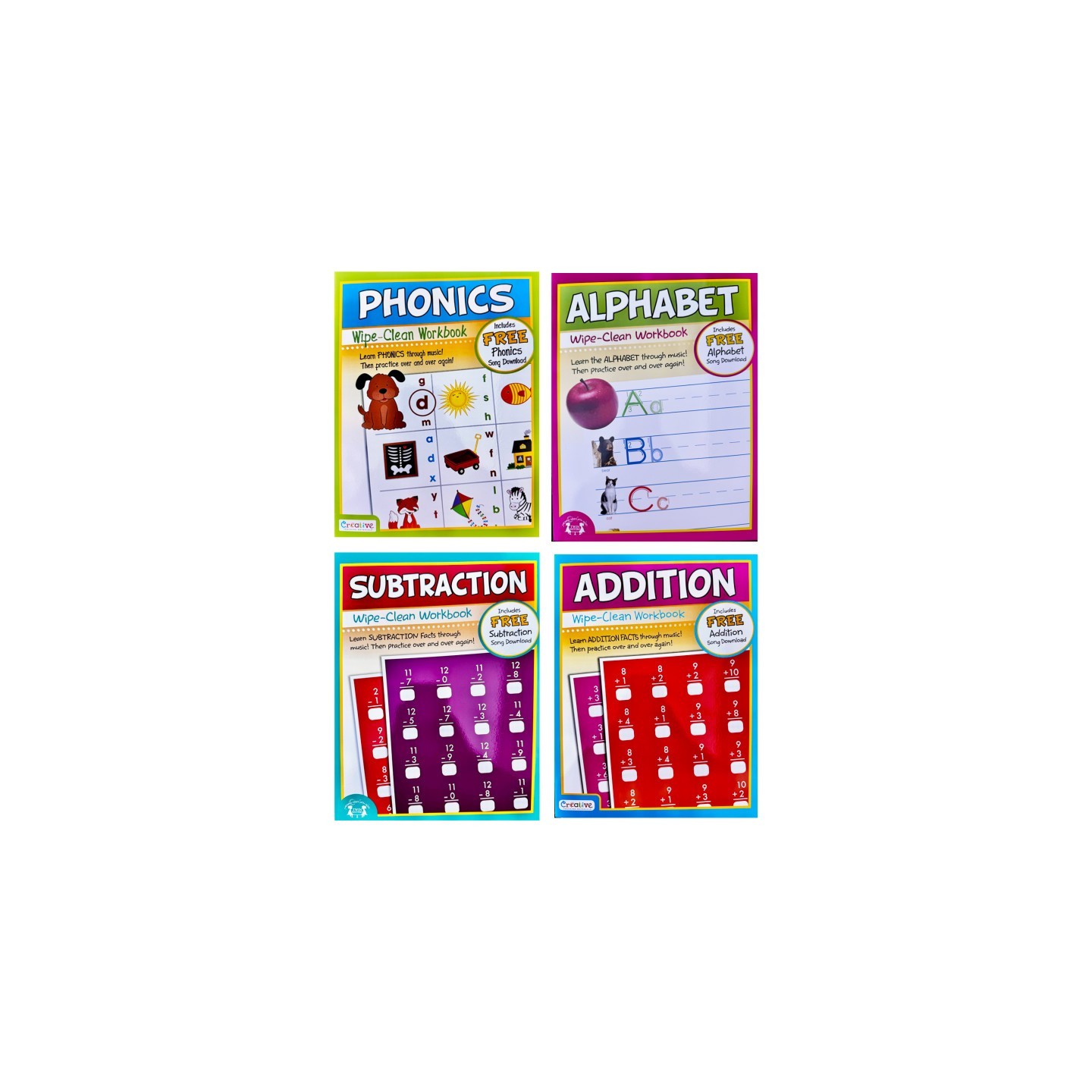 Twin Sisters Productions Wipe-Clean Workbook Set 2, 4 Books
