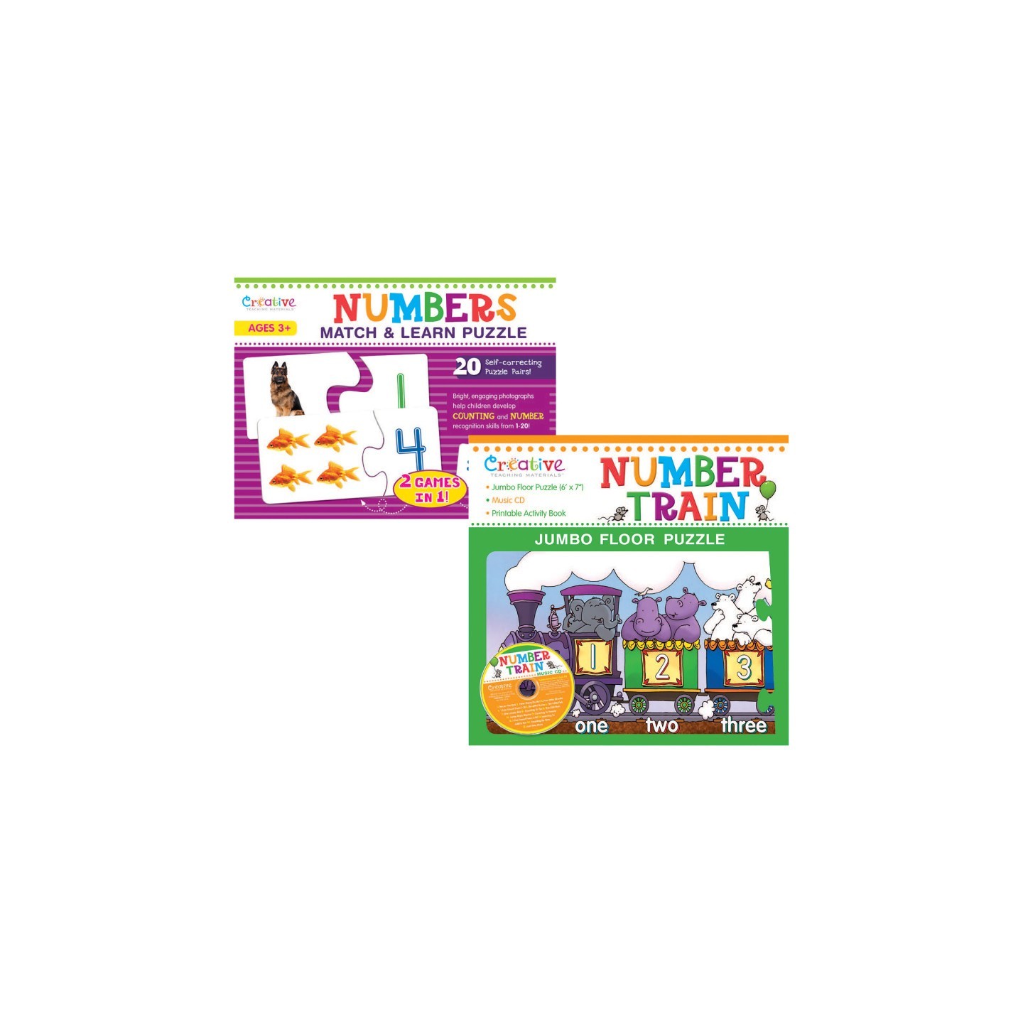Creative Teaching Materials Numbers Puzzle Bundle, Set of 2