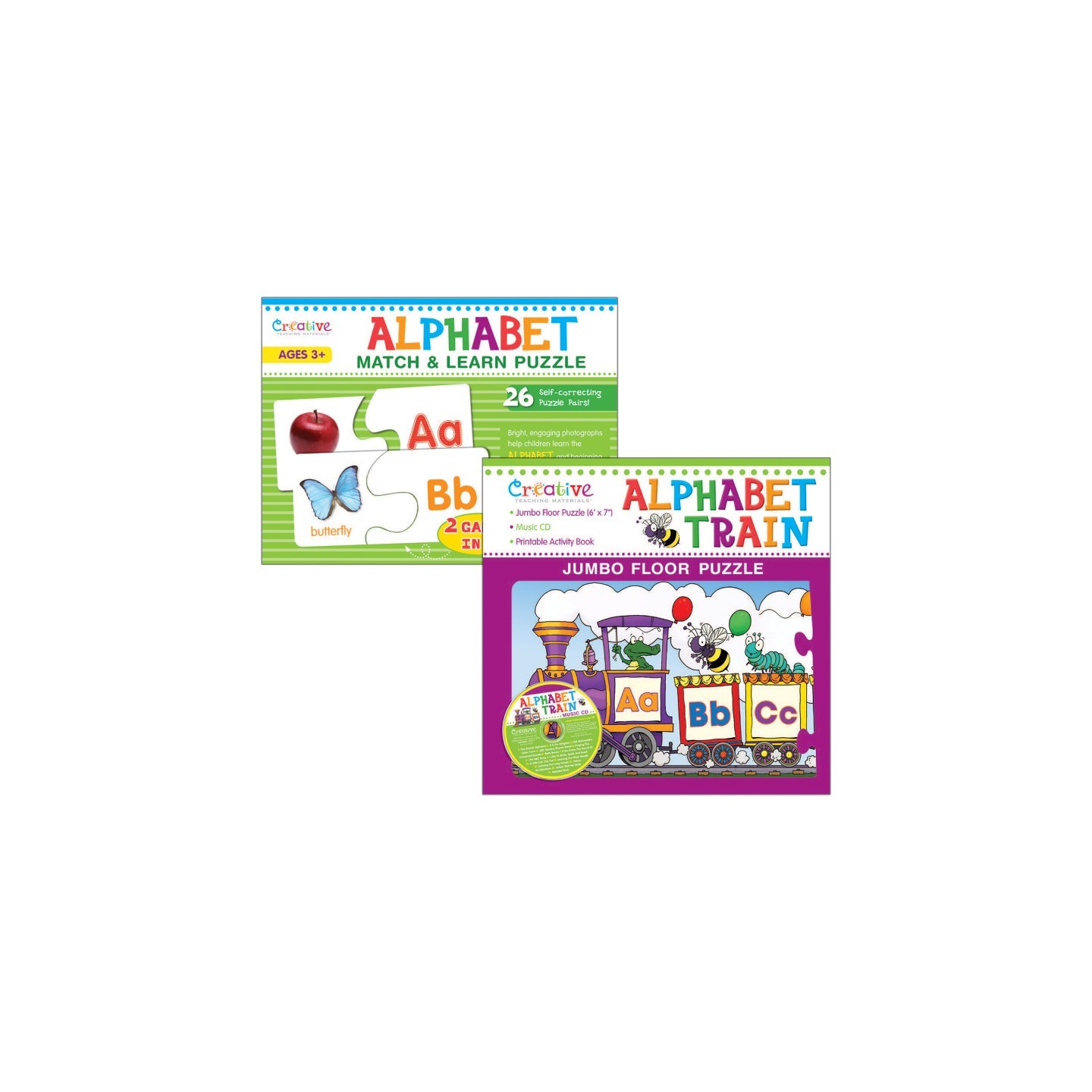 Creative Teaching Materials Alphabet Puzzle Bundle, Set of 2