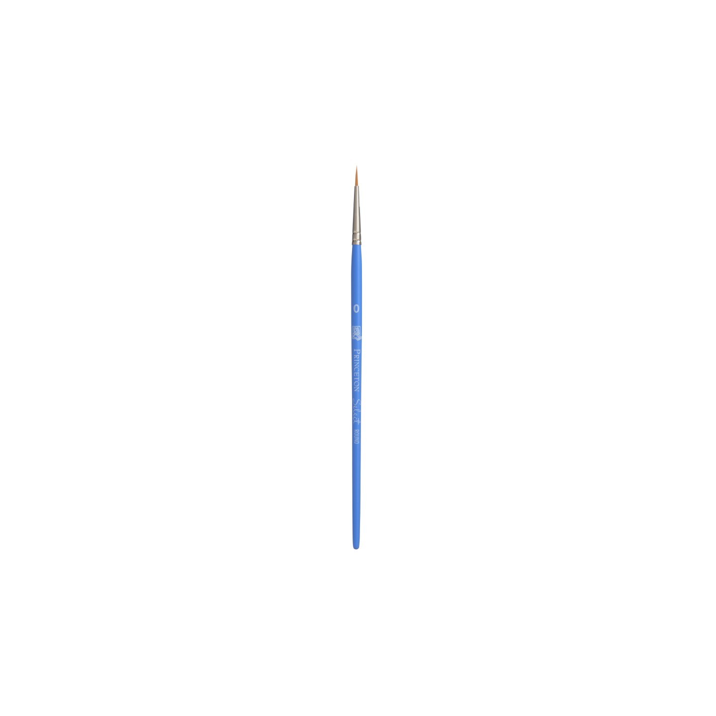 Princeton Select Artiste Round Brush, Synthetic Bristles, Short Handle Mixed Media Paintbrush, Jewel Blue, Size 0, 1 Count
