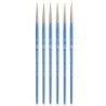Princeton Select Artiste Round Brush, Synthetic Bristles, Short Handle Mixed Media Paintbrush, Jewel Blue, Size 0, Pack of 6