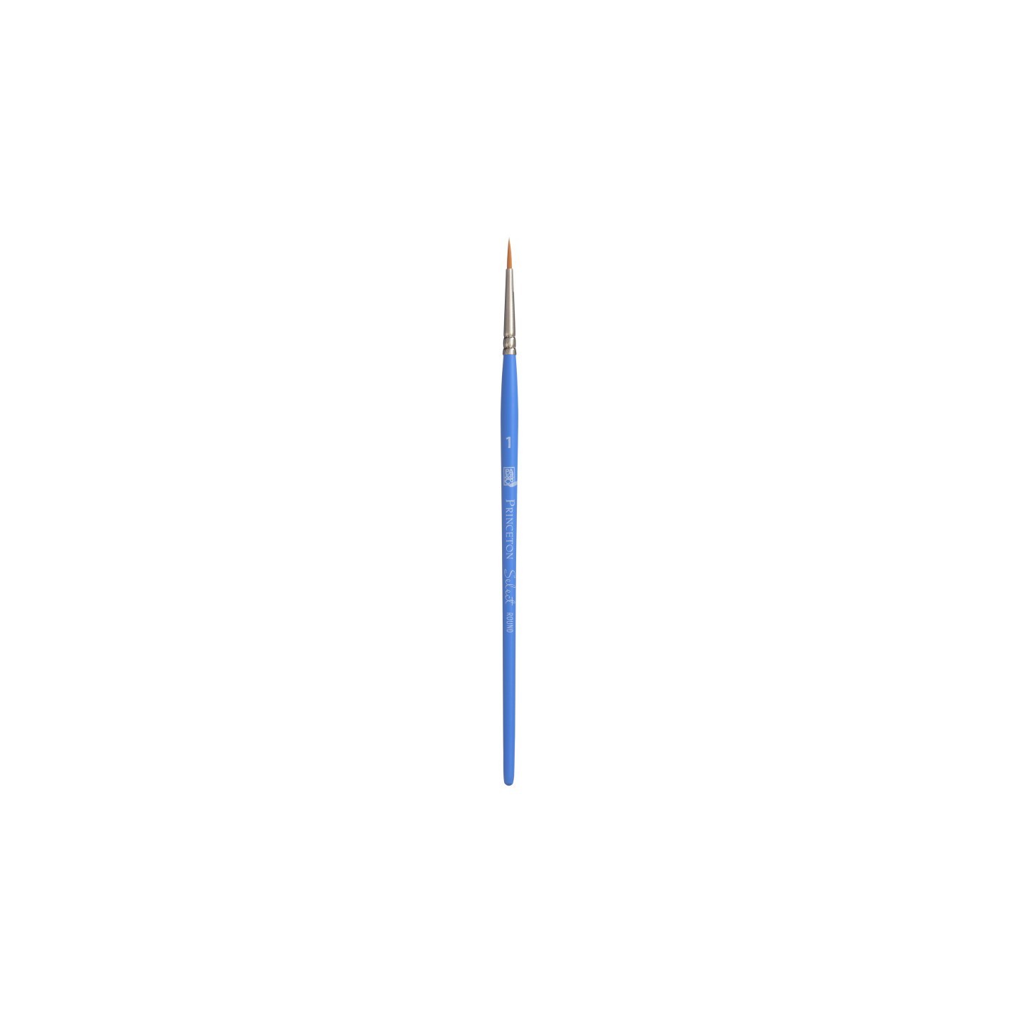 Princeton Select Artiste Round Brush, Synthetic Bristles, Short Handle Mixed Media Paintbrush, Jewel Blue, Size 1, 1 Count