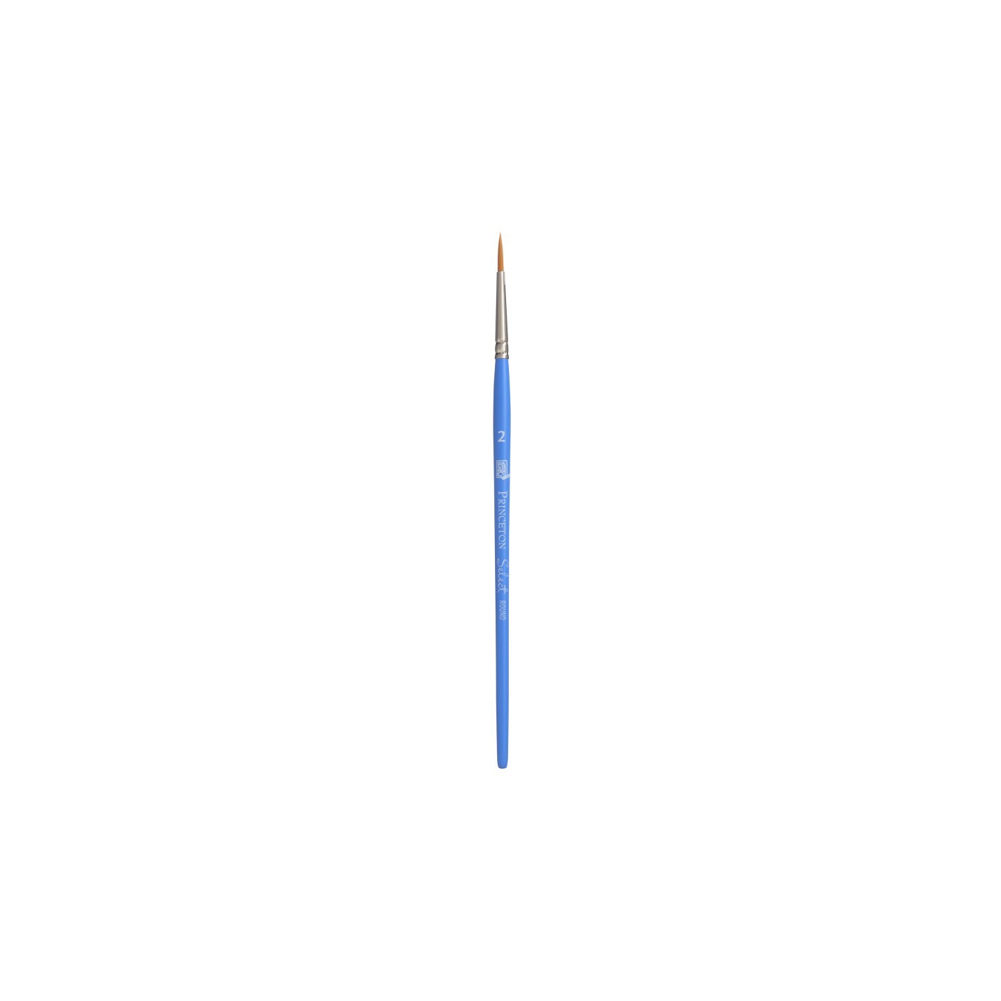 Princeton Select Artiste Round Brush, Synthetic Bristles, Short Handle Mixed Media Paintbrush, Jewel Blue, Size 2, 1 Count