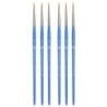 Princeton Select Artiste Round Brush, Synthetic Bristles, Short Handle Mixed Media Paintbrush, Jewel Blue, Size 2, Pack of 6