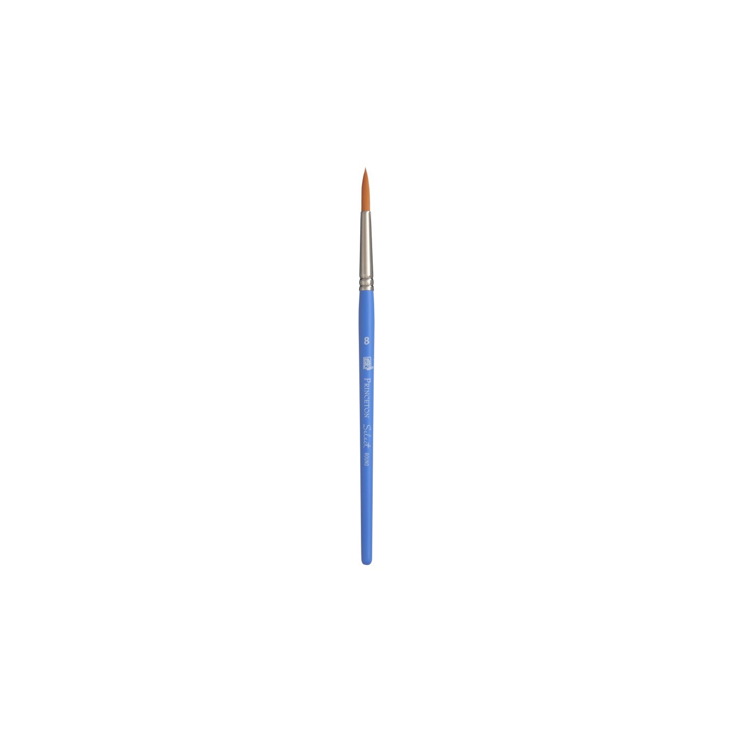 Princeton Select Artiste Round Brush, Synthetic Bristles, Short Handle Mixed Media Paintbrush, Jewel Blue, Size 8, 1 Count