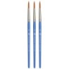 Princeton Select Artiste Round Brush, Synthetic Bristles, Short Handle Mixed Media Paintbrush, Jewel Blue, Size 8, Pack of 3