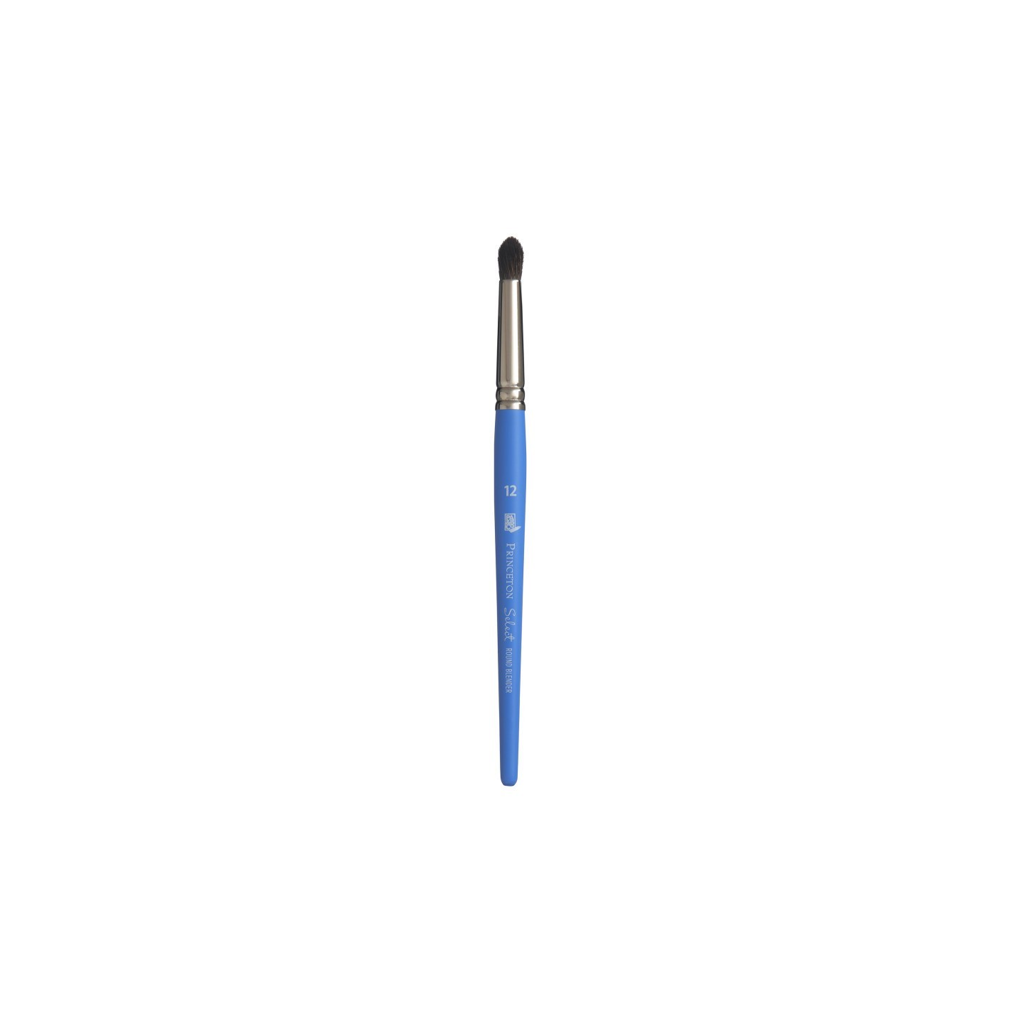 Princeton Select Artiste Round Brush, Natural Bristles, Short Handle Mixed Media Paintbrush, Jewel Blue, Size 12, 1 Count