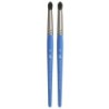 Princeton Select Artiste Round Brush, Natural Bristles, Short Handle Mixed Media Paintbrush, Jewel Blue, Size 12, Pack of 2