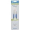 Princeton Select Artiste Brush Set No. 1, Synthetic Bristles, Short Handle Mixed Media Paintbrush, Jewel Blue, 3 Pieces