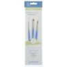 Princeton Select Artiste Brush Set No. 3, Synthetic Bristles, Short Handle Mixed Media Paintbrush, Jewel Blue, 3 Pieces