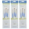 Princeton Select Artiste Brush Set No. 3, Synthetic Bristles, Short Handle Mixed Media Paintbrush, Jewel Blue, 3 Per Set, 3 Sets