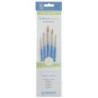 Princeton Select Artiste Brush Set No. 10, Synthetic Bristles, Short Handle Mixed Media Paintbrush, Jewel Blue, 5 Pieces