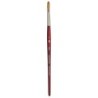 Princeton Velvetouch Filbert Brush, Synthetic Bristles, Short Handle Mixed Media Paintbrush, Scarlet, Size 6, 1 Count