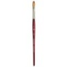 Princeton Velvetouch Filbert Brush, Synthetic Bristles, Short Handle Mixed Media Paintbrush, Scarlet, Size 8, 1 Count