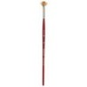 Princeton Velvetouch Fan Brush, Synthetic Bristles, Short Handle Mixed Media Paintbrush, Scarlet, Size 10/0, 1 Count