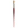 Princeton Velvetouch Flat Shader Brush, Synthetic Bristles, Short Handle Mixed Media Paintbrush, Scarlet, Size 8, 1 Count