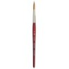 Princeton Velvetouch Long Round Brush, Synthetic Bristles, Short Handle Mixed Media Paintbrush, Scarlet, Size 10, 1 Count