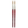 Princeton Velvetouch Long Round Brush, Synthetic Bristles, Short Handle Mixed Media Paintbrush, Scarlet, Size 10, Pack of 2
