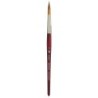 Princeton Velvetouch Long Round Brush, Synthetic Bristles, Short Handle Mixed Media Paintbrush, Scarlet, Size 12, 1 Count