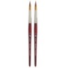 Princeton Velvetouch Long Round Brush, Synthetic Bristles, Short Handle Mixed Media Paintbrush, Scarlet, Size 12, Pack of 2