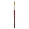 Princeton Velvetouch Long Round Brush, Synthetic Bristles, Short Handle Mixed Media Paintbrush, Scarlet, Size 14, 1 Count