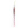 Princeton Velvetouch Long Round Brush, Synthetic Bristles, Short Handle Mixed Media Paintbrush, Scarlet, Size 4, 1 Count