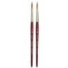 Princeton Velvetouch Long Round Brush, Synthetic Bristles, Short Handle Mixed Media Paintbrush, Scarlet, Size 8, Pack of 2