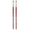 Princeton Velvetouch Mini Mop Brush, Synthetic Bristles, Short Handle Mixed Media Paintbrush, Scarlet, Size 1/8 inch, Pack of 2