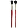 Princeton Velvetouch Oval Mop Brush, Synthetic Bristles, Short Handle Mixed Media Paintbrush, Scarlet, Size 1/2 inch, Pack of 2