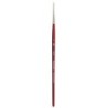 Princeton Velvetouch Round Brush, Synthetic Bristles, Short Handle Mixed Media Paintbrush, Scarlet, Size 1, 1 Count