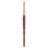 Princeton Velvetouch Round Brush, Synthetic Bristles, Short Handle Mixed Media Paintbrush, Scarlet, Size 10, 1 Count