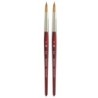 Princeton Velvetouch Round Brush, Synthetic Bristles, Short Handle Mixed Media Paintbrush, Scarlet, Size 10, Pack of 2