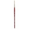 Princeton Velvetouch Round Brush, Synthetic Bristles, Short Handle Mixed Media Paintbrush, Scarlet, Size 4, 1 Count