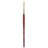 Princeton Velvetouch Round Brush, Synthetic Bristles, Short Handle Mixed Media Paintbrush, Scarlet, Size 6, 1 Count
