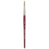 Princeton Velvetouch Round Brush, Synthetic Bristles, Short Handle Mixed Media Paintbrush, Scarlet, Size 8, 1 Count