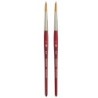 Princeton Velvetouch Round Brush, Synthetic Bristles, Short Handle Mixed Media Paintbrush, Scarlet, Size 8, Pack of 2