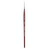 Princeton Velvetouch Spotter Brush, Synthetic Bristles, Short Handle Mixed Media Paintbrush, Scarlet, Size 18/0, 1 Count