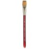 Princeton Velvetouch Wash Brush, Synthetic Bristles, Short Handle Mixed Media Paintbrush, Scarlet, Size 3/4 inch, 1 Count