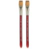 Princeton Velvetouch Wash Brush, Synthetic Bristles, Short Handle Mixed Media Paintbrush, Scarlet, Size 3/4 inch, Pack of 2