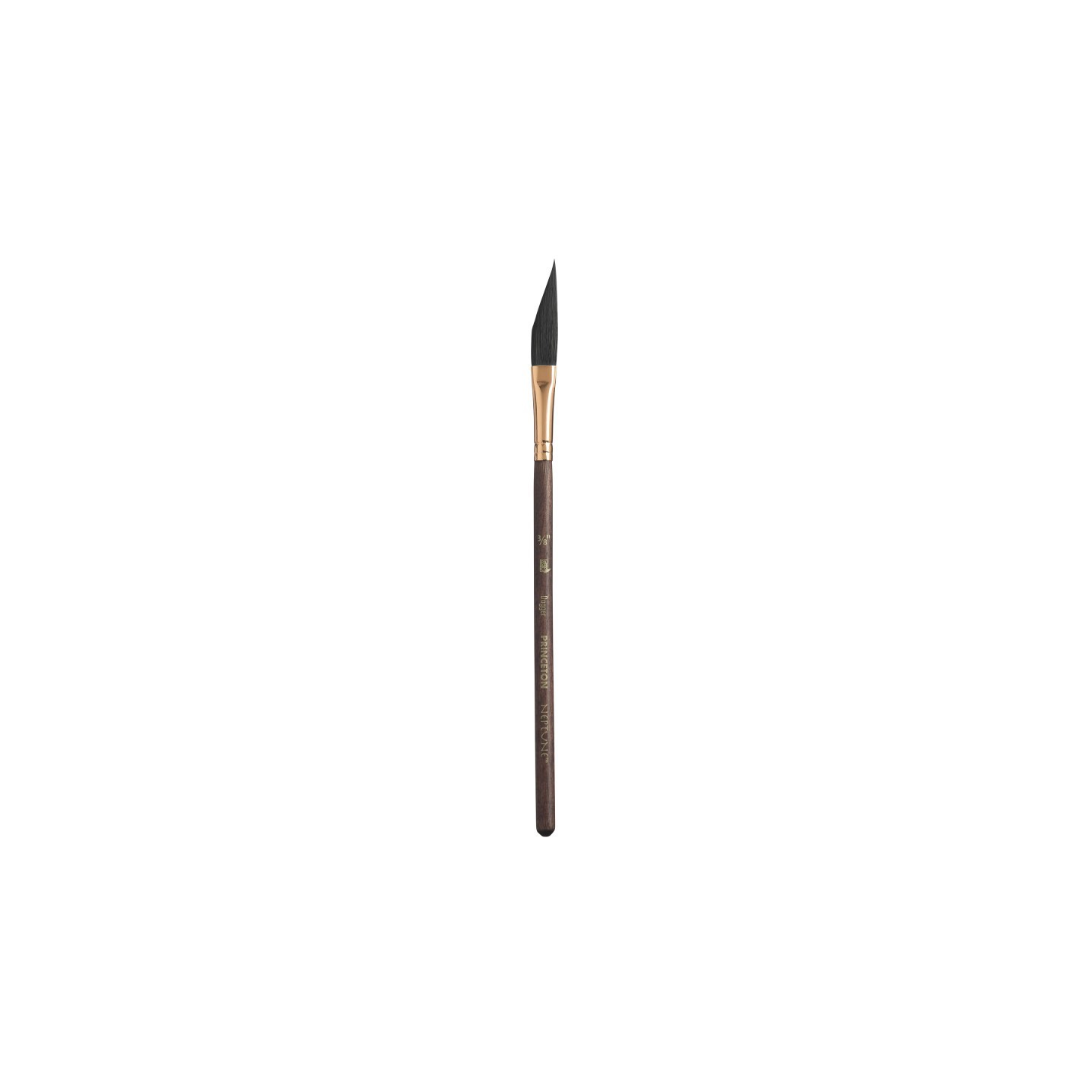 Princeton Neptune Dagger Brush, Synthetic Bristles, Short Handle Watercolor Paintbrush, Dark Wood, Size 3/8 inch, 1 Count