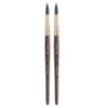 Princeton Neptune Round Brush, Synthetic Bristles, Short Handle Watercolor Paintbrush, Dark Wood, Size 10, Pack of 2