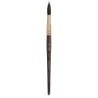 Princeton Neptune Round Brush, Synthetic Bristles, Short Handle Watercolor Paintbrush, Dark Wood, Size 12, 1 Count