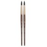 Princeton Neptune Round Brush, Synthetic Bristles, Short Handle Watercolor Paintbrush, Dark Wood, Size 8, Pack of 2