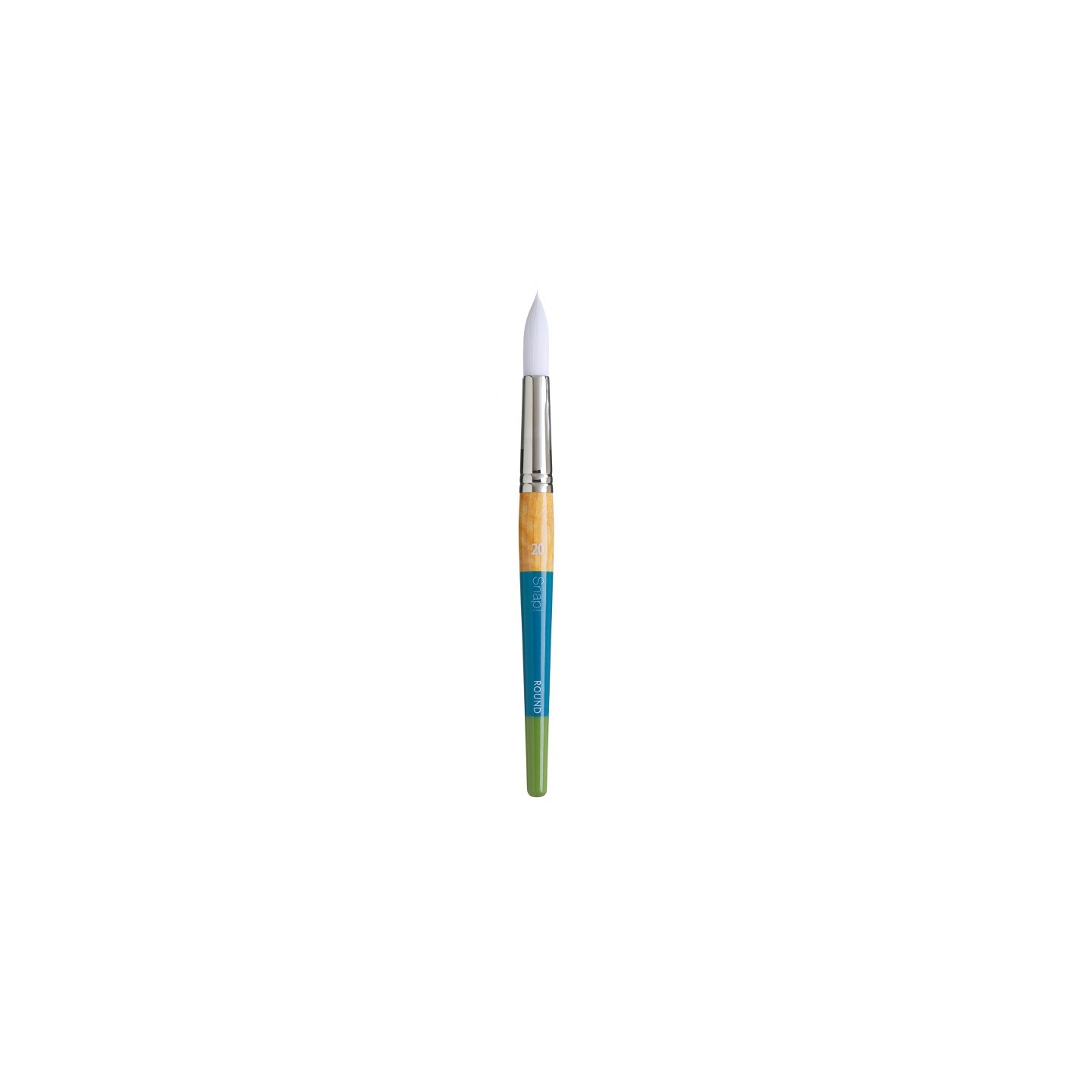 Princeton Snap! Round Brush, Synthetic Bristles, Short Handle Mixed Media Paintbrush, Multicolor, Size 2/0, 1 Count