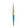 Princeton Snap! Round Brush, Synthetic Bristles, Short Handle Mixed Media Paintbrush, Multicolor, Size 2/0, 1 Count