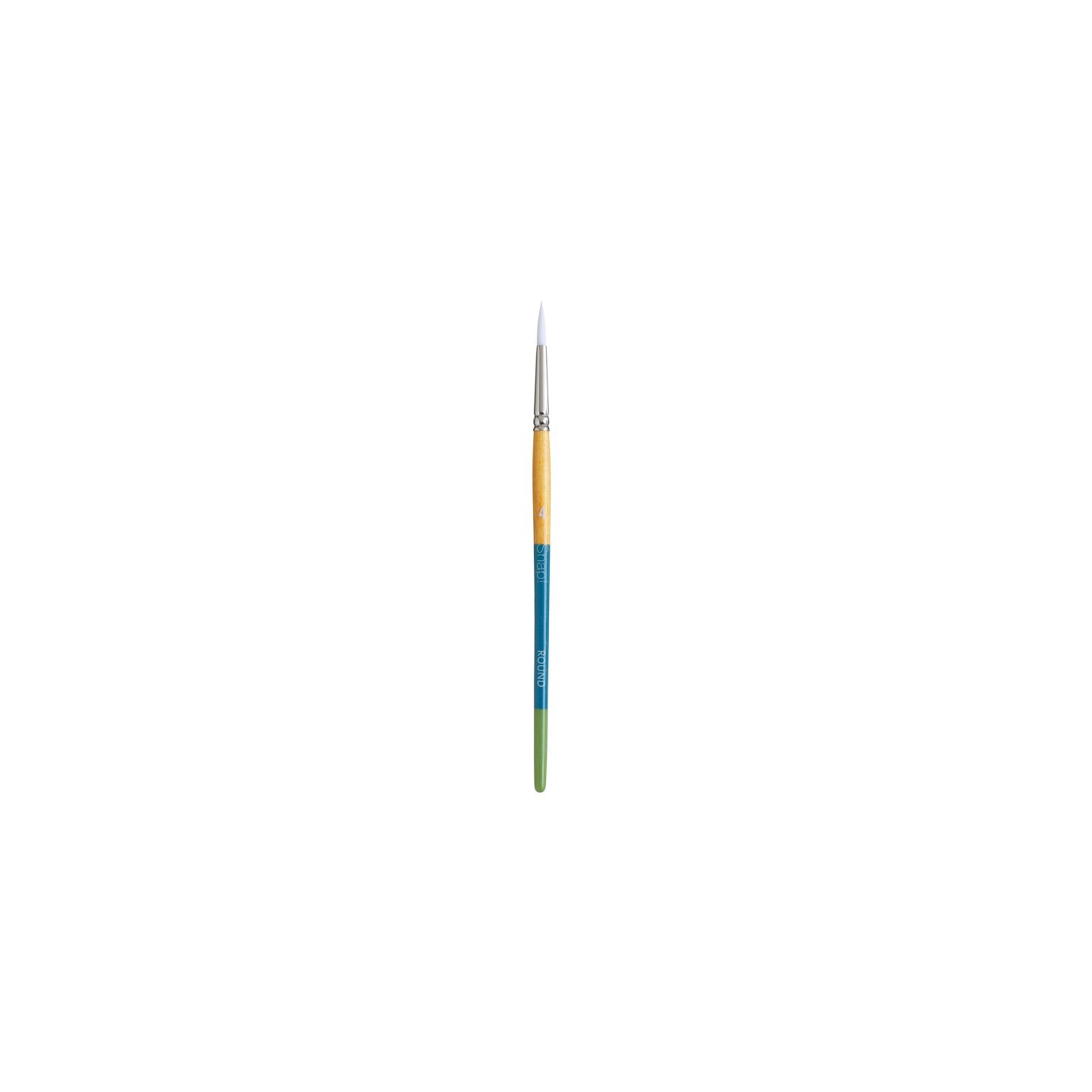 Princeton Snap! Round Brush, Synthetic Bristles, Short Handle Mixed Media Paintbrush, Multicolor, Size 4, 1 Count