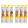 Princeton RealValue Brush Set, Natural Bristles, Short Handle Mixed Media Paintbrush, Yellow, 3 Per Set, 6 Sets
