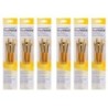 Princeton RealValue Brush Set, Natural Bristles, Short Handle Mixed Media Paintbrush, Yellow, 3 Per Set, 6 Sets