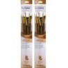 Princeton RealValue Brush Set, White Taklon Bristles, Long Handle Mixed Media Paintbrush, Brown, 4 Per Set, 2 Sets