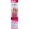 Princeton RealValue Brush Set, Gold Taklon Bristles, Short Handle Mixed Media Paintbrush, Pink, 4 Pieces
